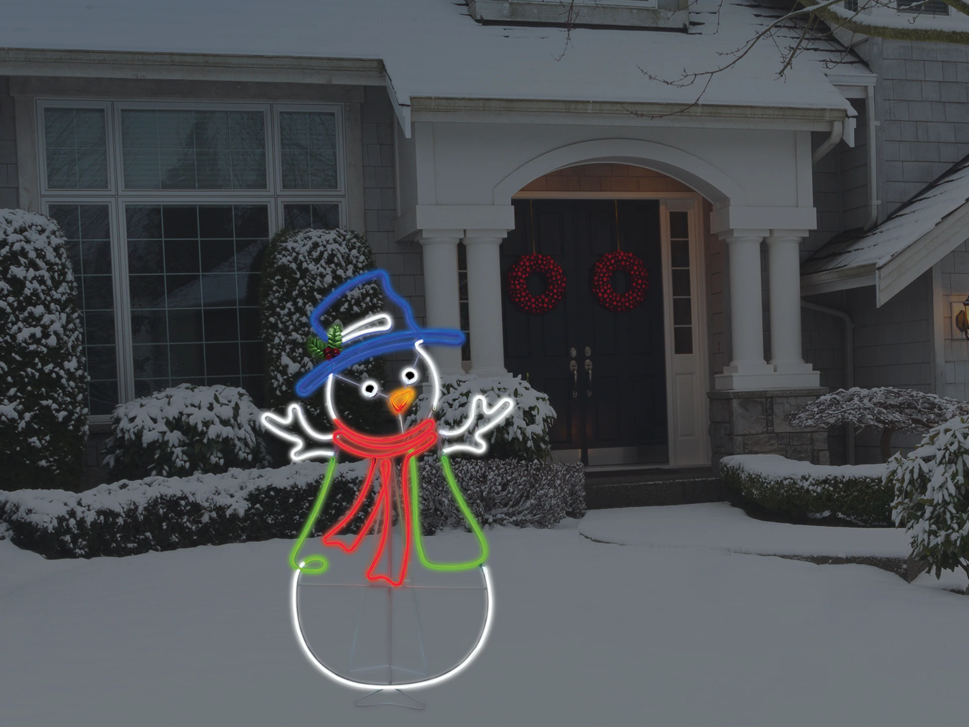 GE 4-ft Staybright LED Neon Flex Snowman Decoration