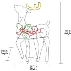 GE 4-ft Staybright LED Neon Flex Reindeer Decoration