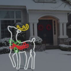 GE 4-ft Staybright LED Neon Flex Reindeer Decoration