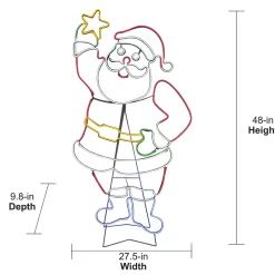 GE 4-ft Staybright LED Neon Flex Santa Decoration