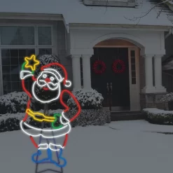 GE 4-ft Staybright LED Neon Flex Santa Decoration