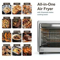 LNC Magic 34-Quart Gray Digital 3-Baskets Air Fryer
