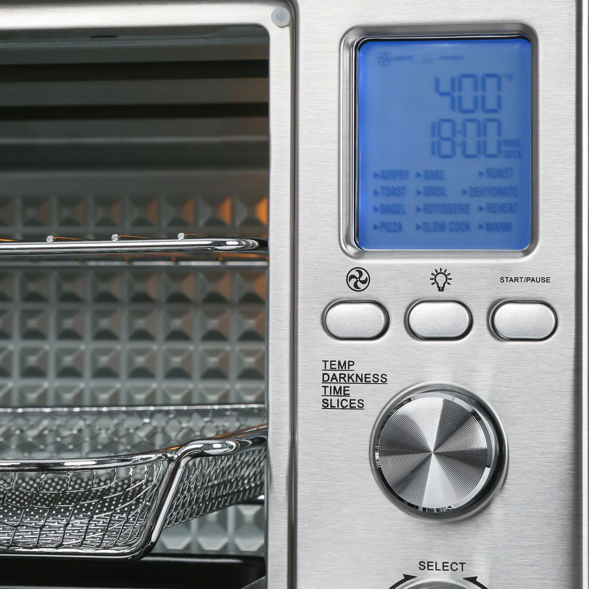 LNC Magic 34-Quart Gray Digital 3-Baskets Air Fryer