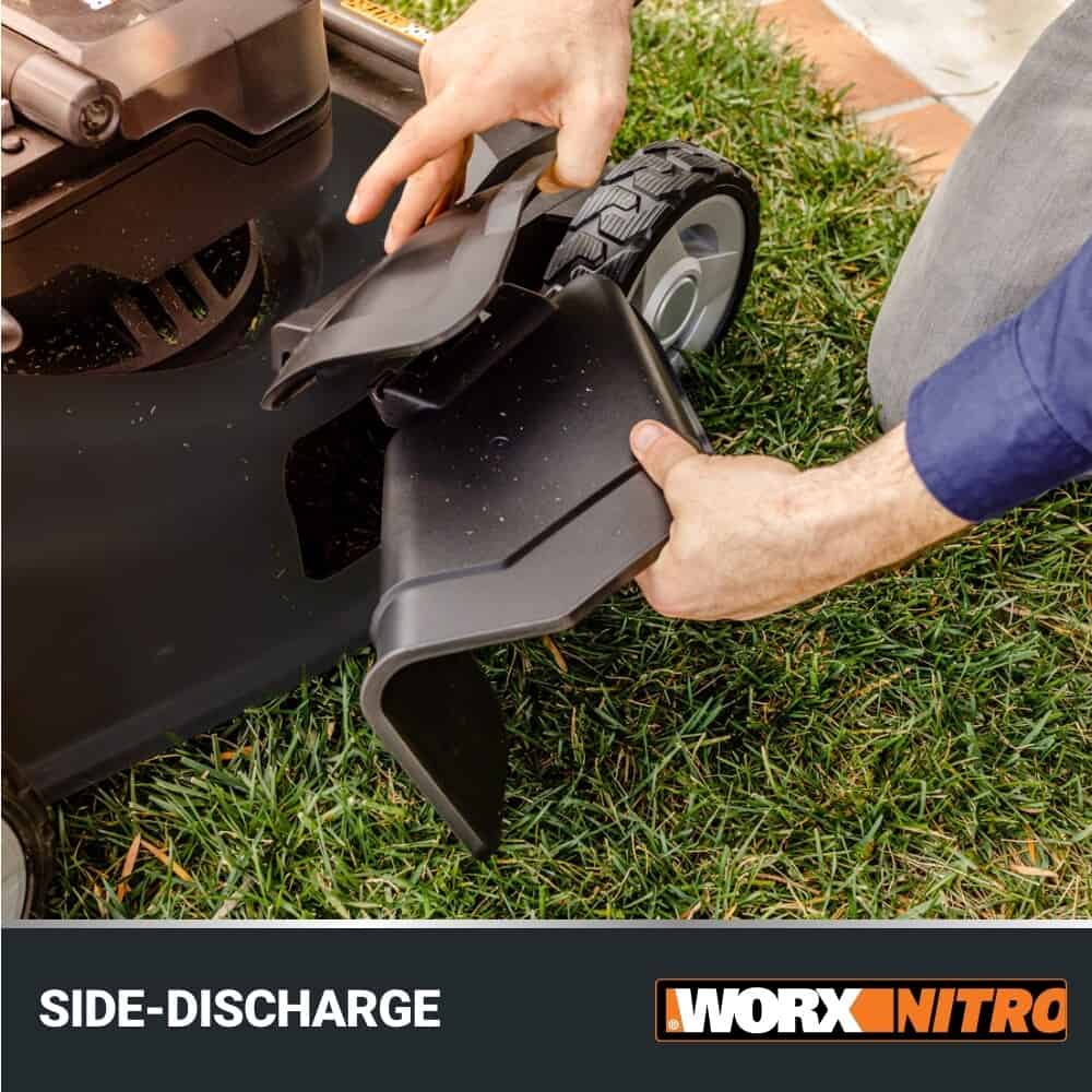 WORX Nitro Power Share Dual Blade 40-volt 21-in Cordless Self-propelled Lawn Mower 5 Ah (2-Batteries and Charger Included)