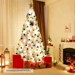 Forclover 7.5-ft White Artificial Christmas Tree