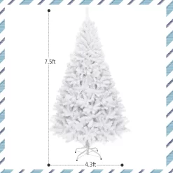 Forclover 7.5-ft White Artificial Christmas Tree