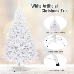 Forclover 7.5-ft White Artificial Christmas Tree