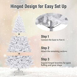 Forclover 7.5-ft White Artificial Christmas Tree