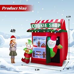 WELLFOR 6.3-ft Lighted Christmas Inflatable