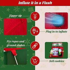 WELLFOR 6.3-ft Lighted Christmas Inflatable