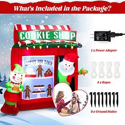 WELLFOR 6.3-ft Lighted Christmas Inflatable