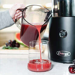 Omega 64-oz Juice Extractor with Removable Pulp Tray (Black)