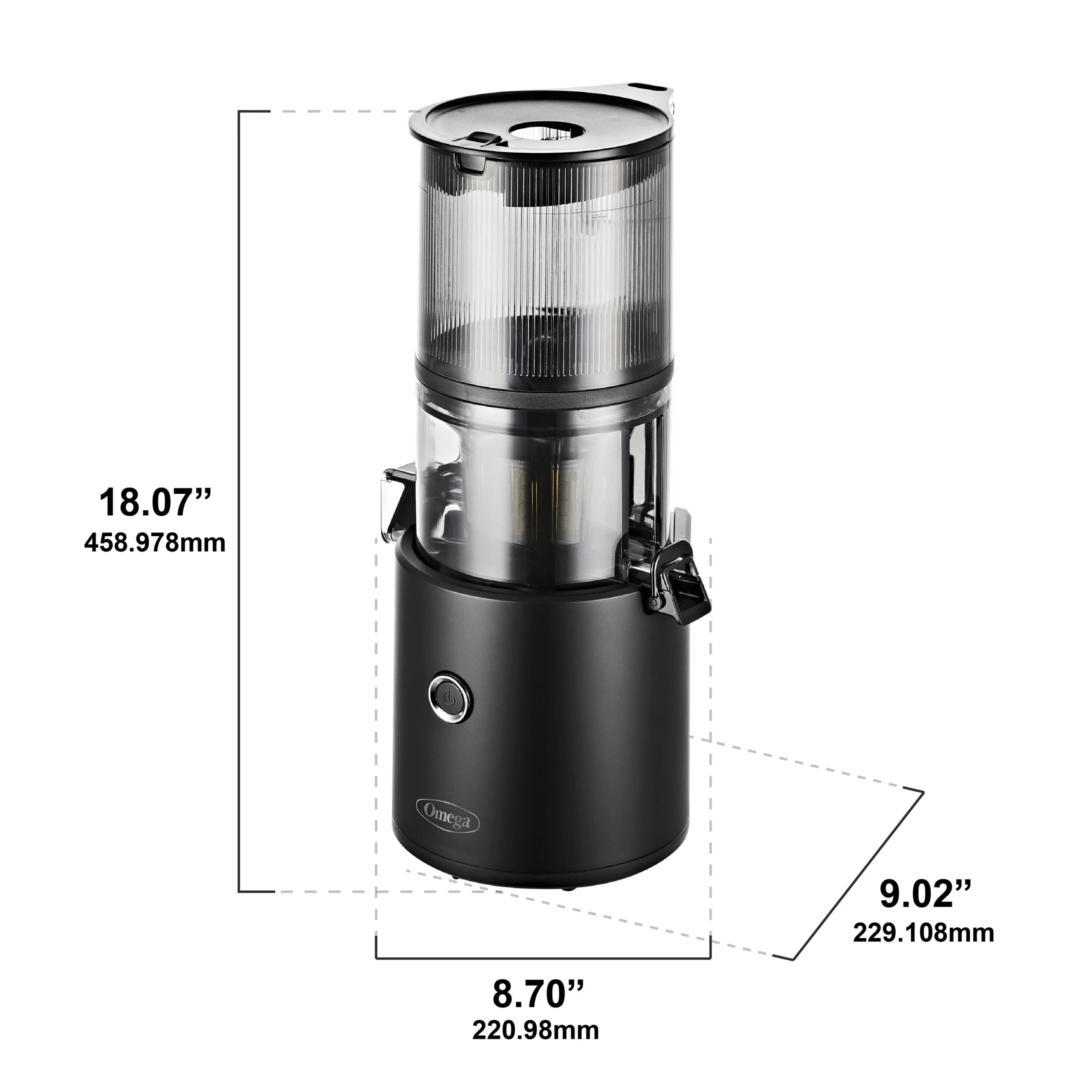 Omega 64-oz Juice Extractor with Removable Pulp Tray (Black)