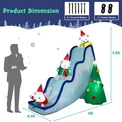 WELLFOR 7.2-ft Lighted Bear Christmas Inflatable