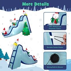 WELLFOR 7.2-ft Lighted Bear Christmas Inflatable