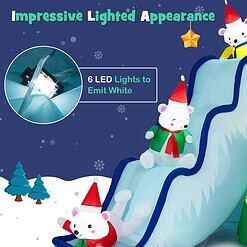 WELLFOR 7.2-ft Lighted Bear Christmas Inflatable