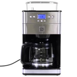 Kenmore Elite Grind and Brew Programmable 12-Cup Programmable Drip Coffee Maker with Automatic Shut-off (Stainless Steel and Black)