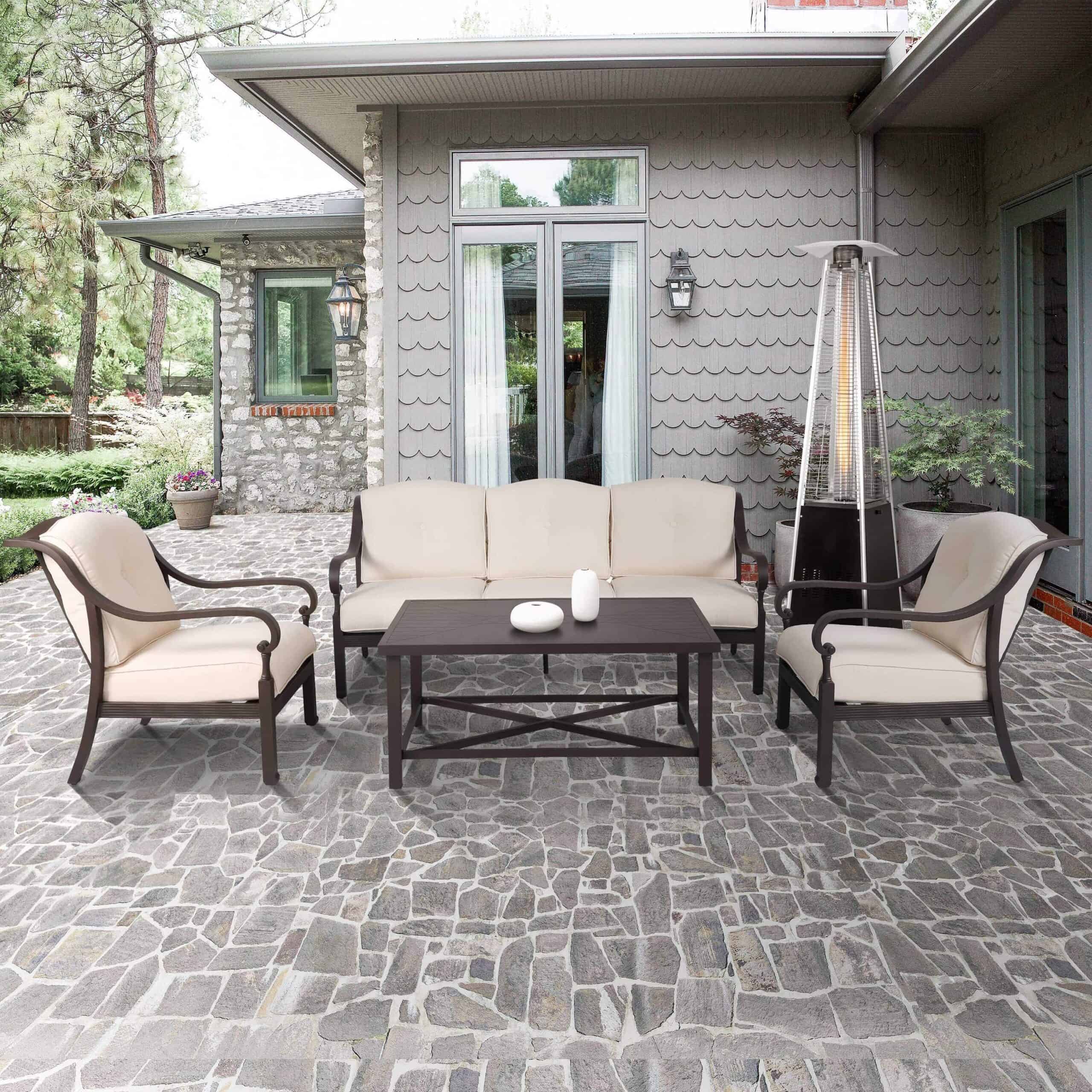 Nuu Garden 48000-BTU Black Steel Floorstanding Liquid Propane Patio Heater
