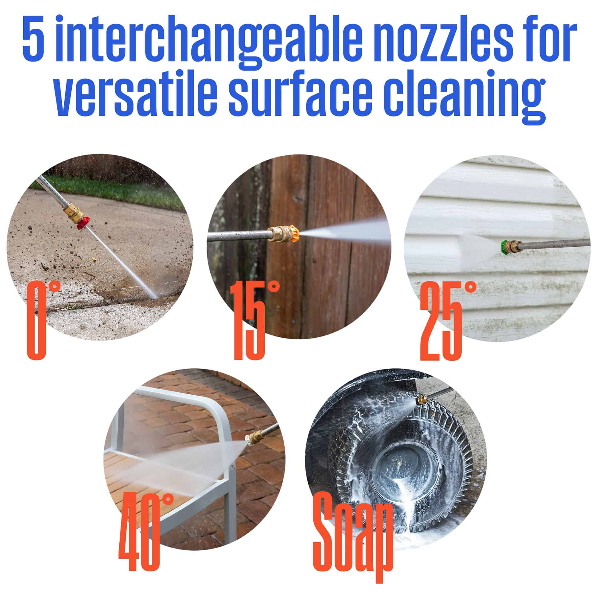 Westinghouse WPX4400 5 Included Nozzles Heavy Duty 4400 PSI 4.2-GPM Cold Water Gas Pressure Washer with 5 Spray Tips