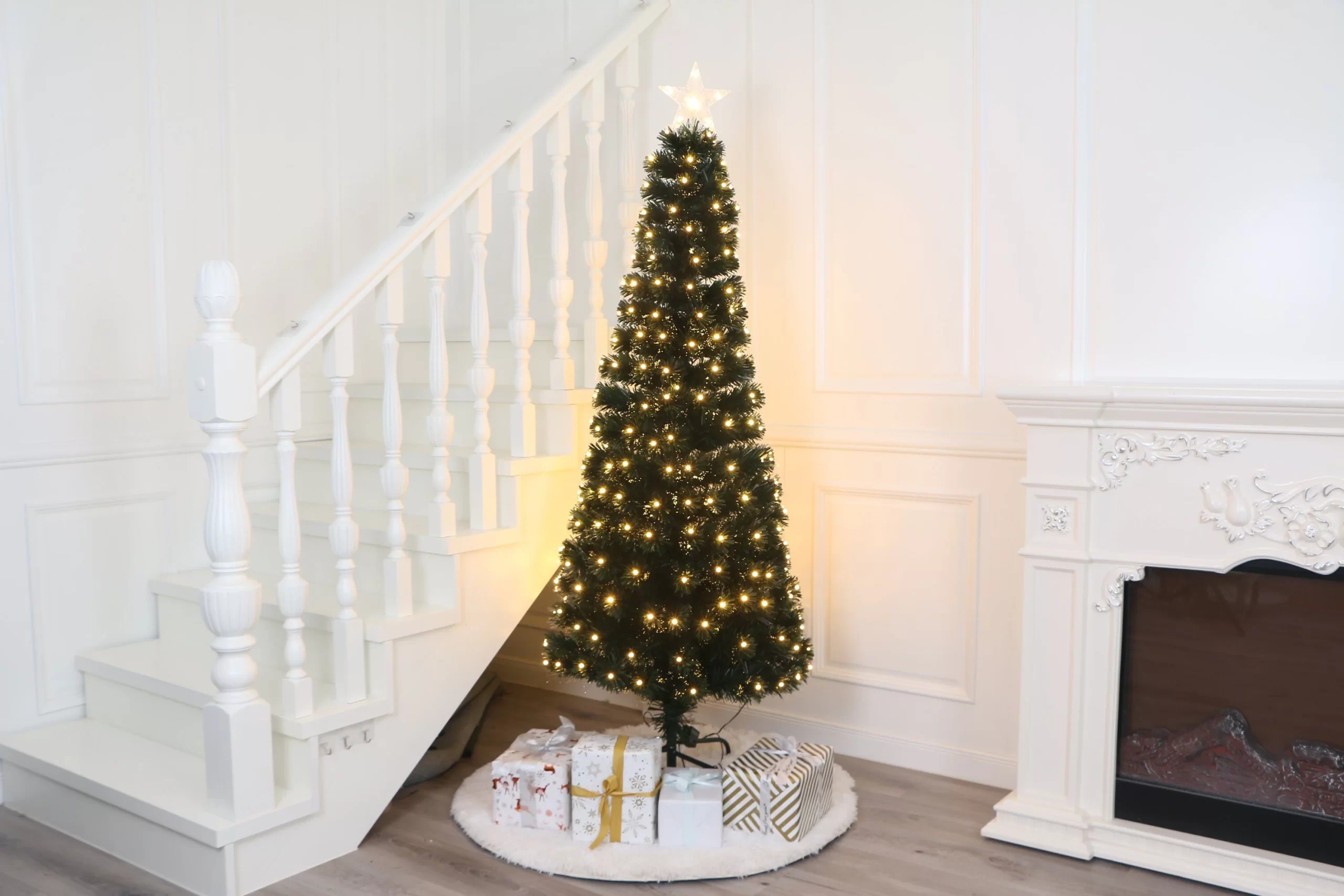 Hi-Line Gift 2.17-ft Pre-lit Artificial Christmas Tree with Multicolor