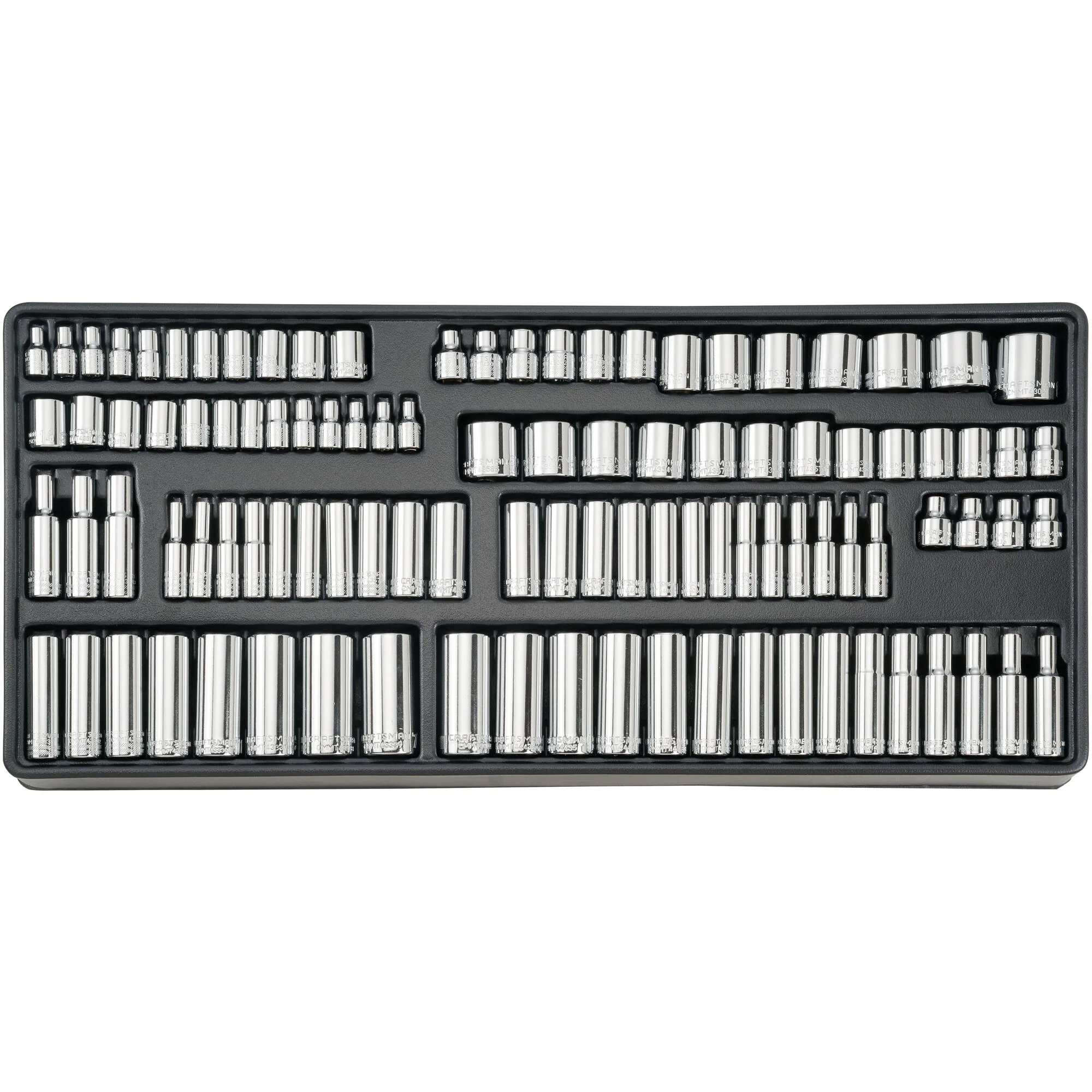 CRAFTSMAN 298-Piece Standard (SAE) and Metric Polished Chrome Mechanics Tool Set
