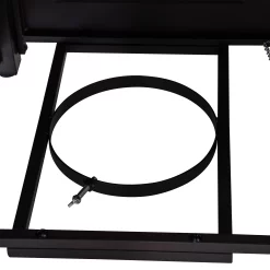 Sunjoy 43.7-in W Black and Brown Portable Steel Rectangle Tabletop Propane Gas Fire Pit Table