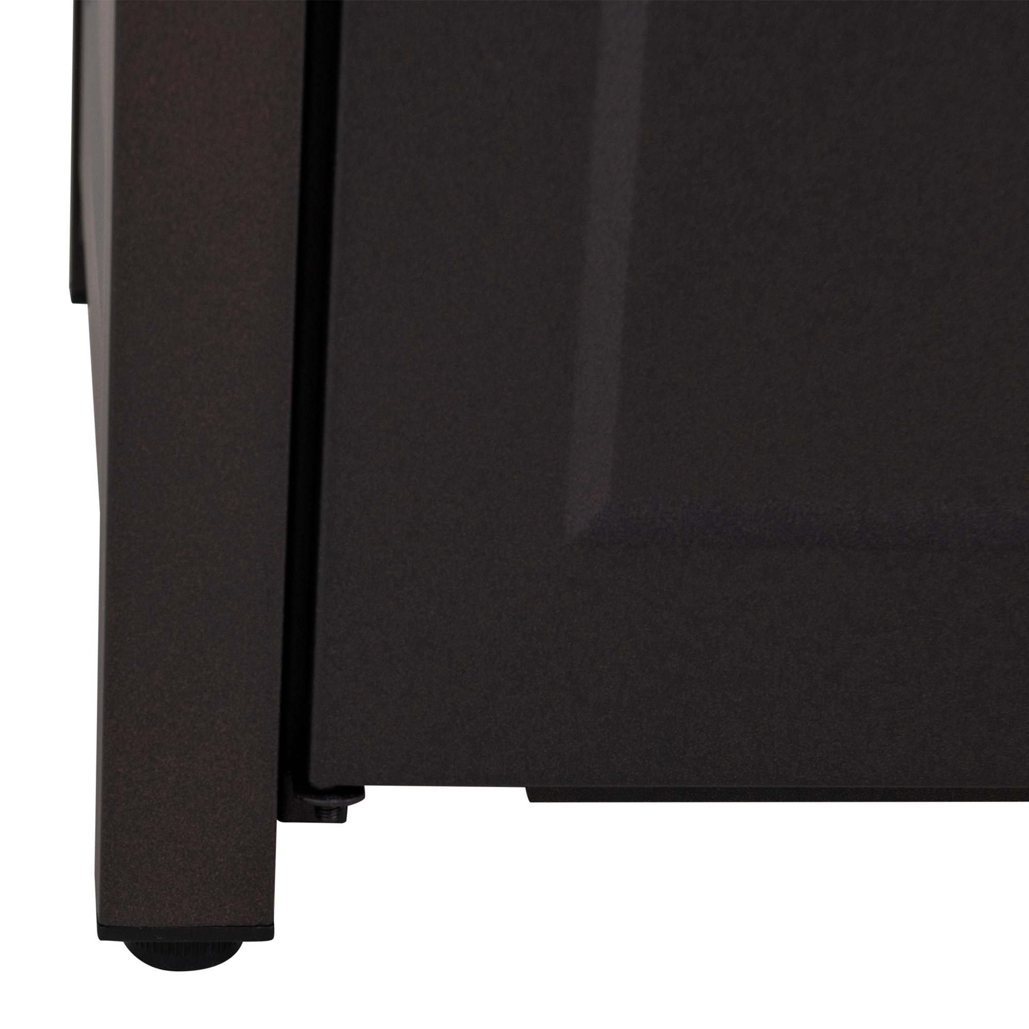 Sunjoy 43.7-in W Black and Brown Portable Steel Rectangle Tabletop Propane Gas Fire Pit Table