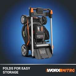 WORX Nitro Power Share Dual Blade 40-volt 21-in Cordless Self-propelled Lawn Mower 5 Ah (2-Batteries and Charger Included)