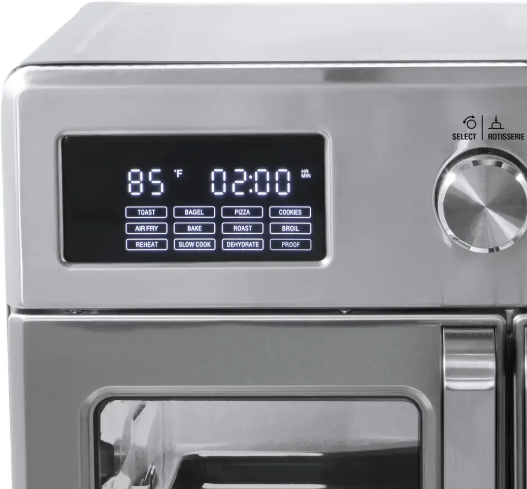 bella PRO - 12-in-1 6-Slice Toaster Oven + 33-qt. Air Fryer with French Doors - Stainless Steel