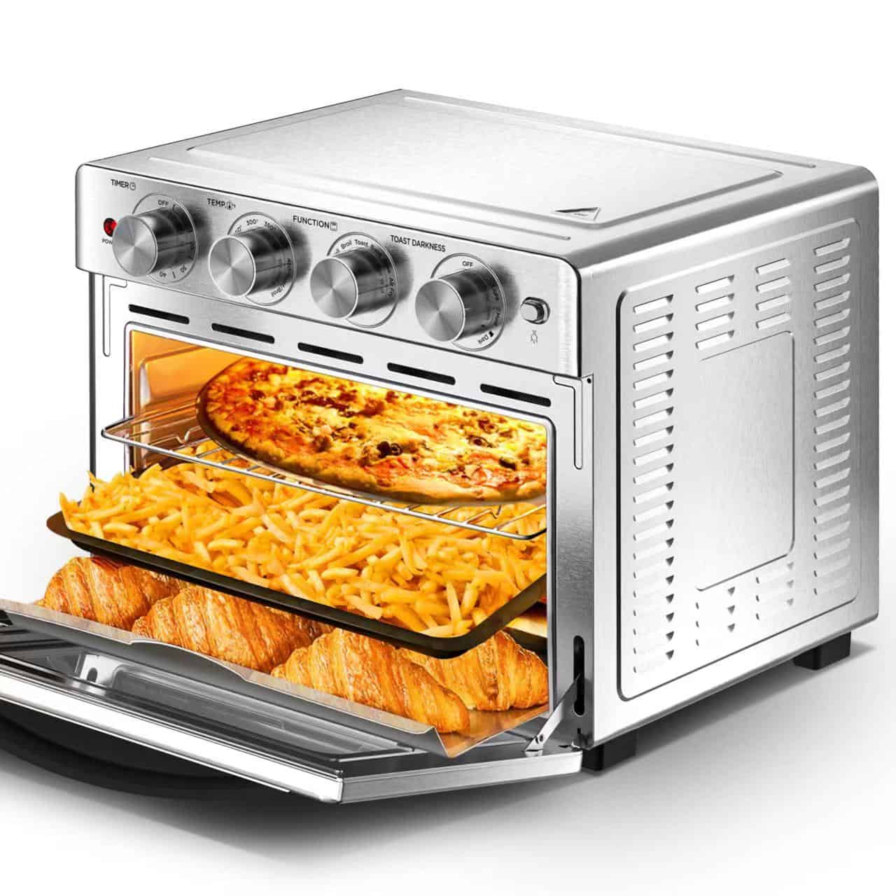 Jeremy Cass 26-Quart Silver Knobs Air Fryer