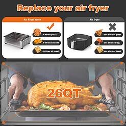 Jeremy Cass 26-Quart Silver Knobs Air Fryer