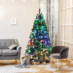 Costway 6-ft Pre-lit Artificial Christmas Tree with Multicolor