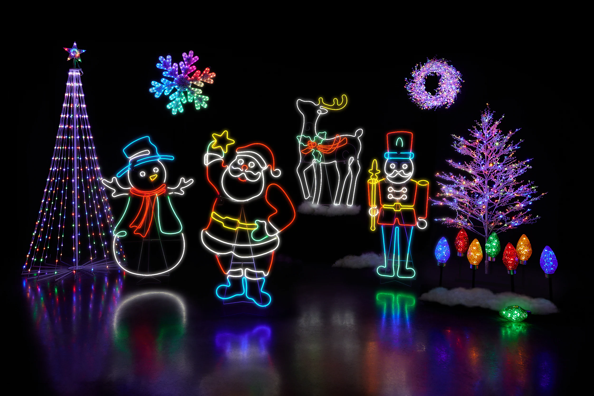 GE 4-ft Staybright LED Neon Flex Reindeer Decoration