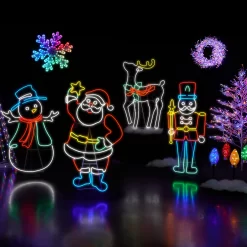 GE 4-ft Staybright LED Neon Flex Santa Decoration
