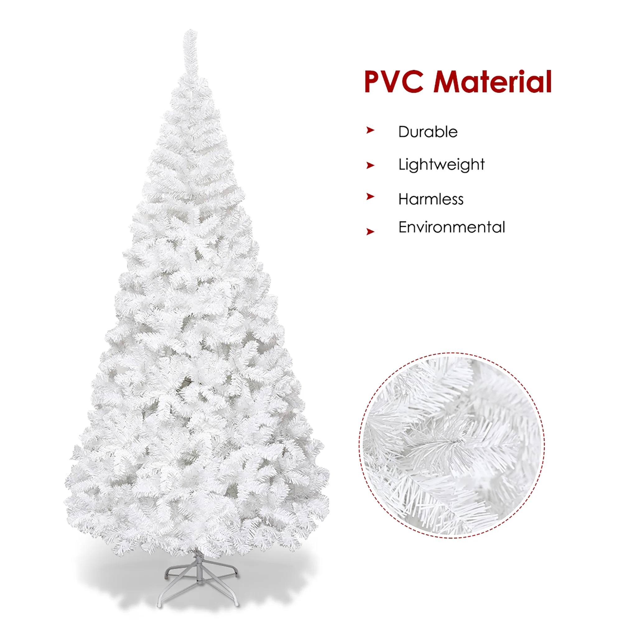 Forclover 8 Slim White Artificial Christmas Tree