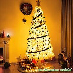 Forclover 8 Slim White Artificial Christmas Tree