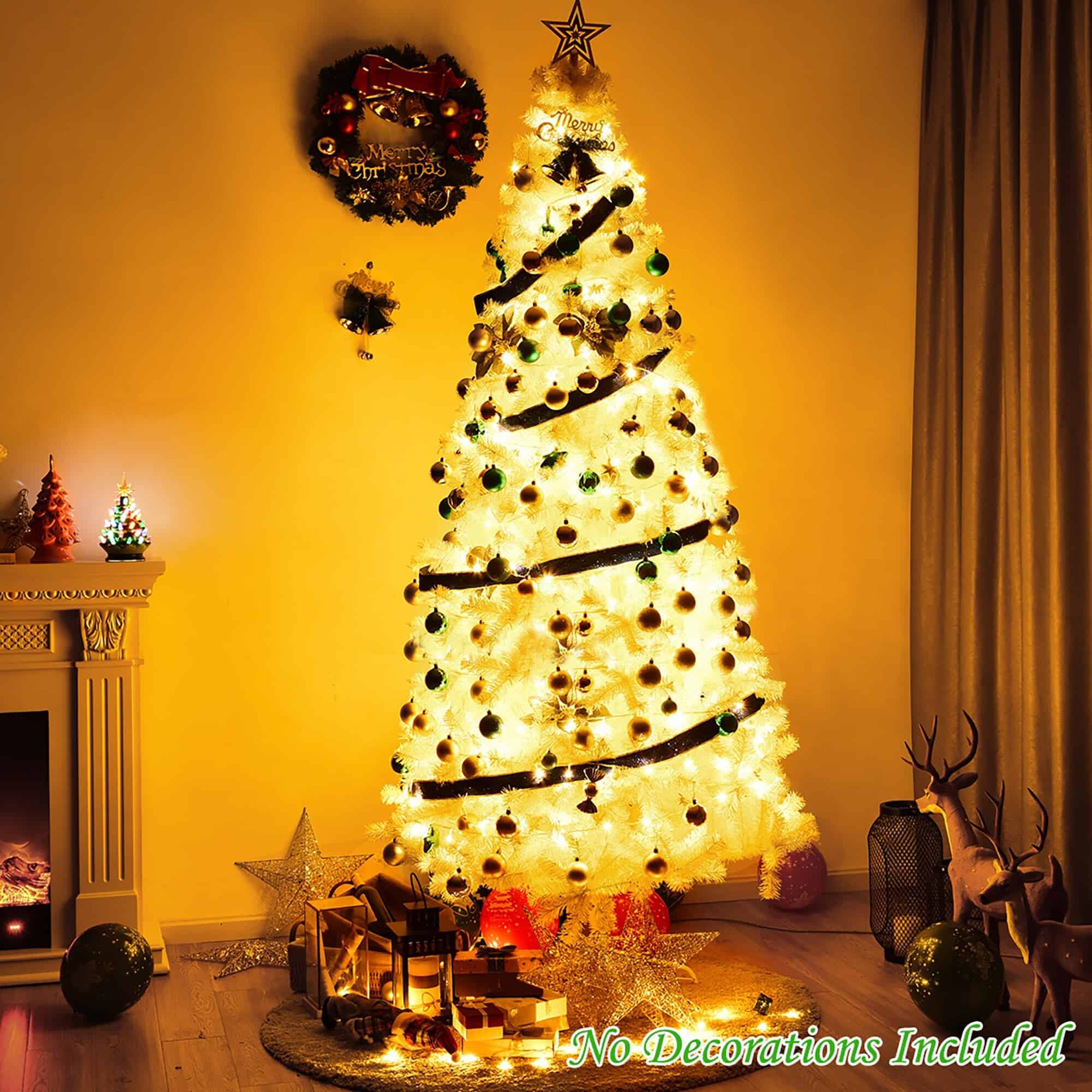 Forclover 8 Slim White Artificial Christmas Tree