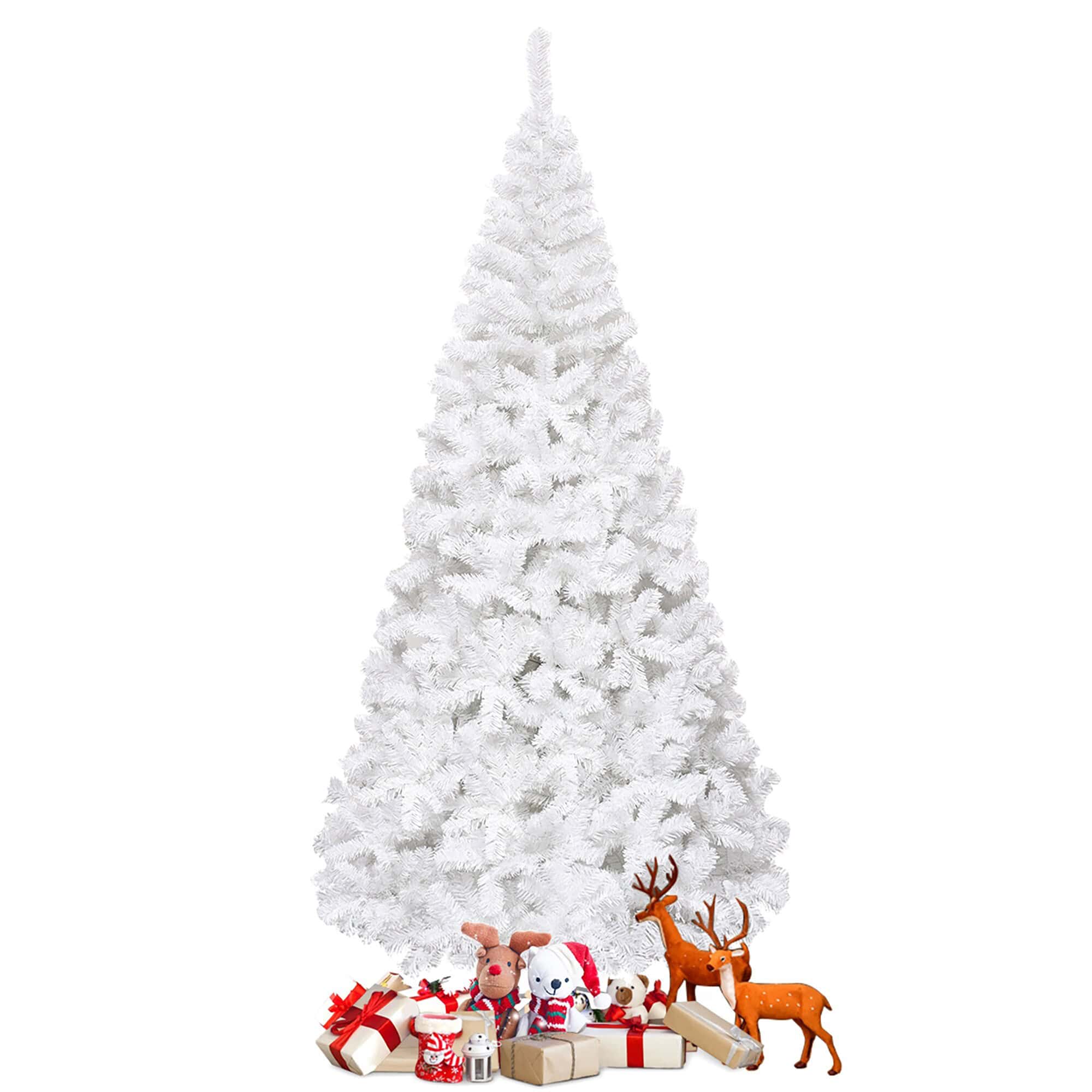 Forclover 8 Slim White Artificial Christmas Tree