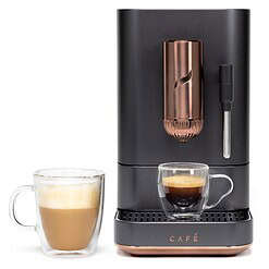 Cafe Affetto Stainless Steel Programmable Wi-Fi Espresso Machine with Drip Tray (Matte Black)
