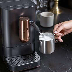 Cafe Affetto Stainless Steel Programmable Wi-Fi Espresso Machine with Drip Tray (Matte Black)