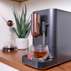 Cafe Affetto Stainless Steel Programmable Wi-Fi Espresso Machine with Drip Tray (Matte Black)