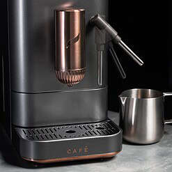 Cafe Affetto Stainless Steel Programmable Wi-Fi Espresso Machine with Drip Tray (Matte Black)