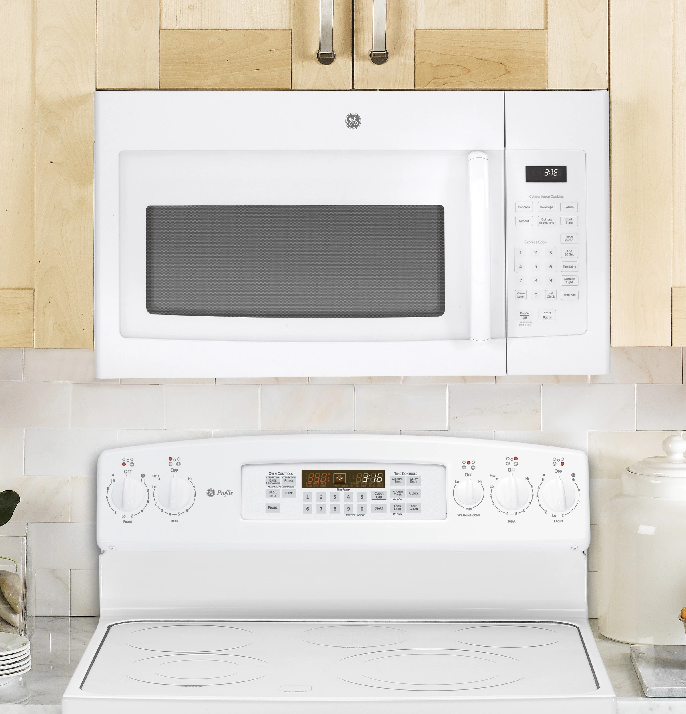 GE 1.6-cu ft 1000-Watt 29.88-in Over-the-Range Microwave (White)