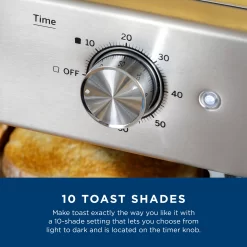 GE Air Fry 6-Slice Stainless Steel Convection Toaster Oven Automatic Shut-off