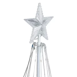 Alpine Corporation 48-in Christmas Tree Free Standing Decoration with Multicolor LED Lights