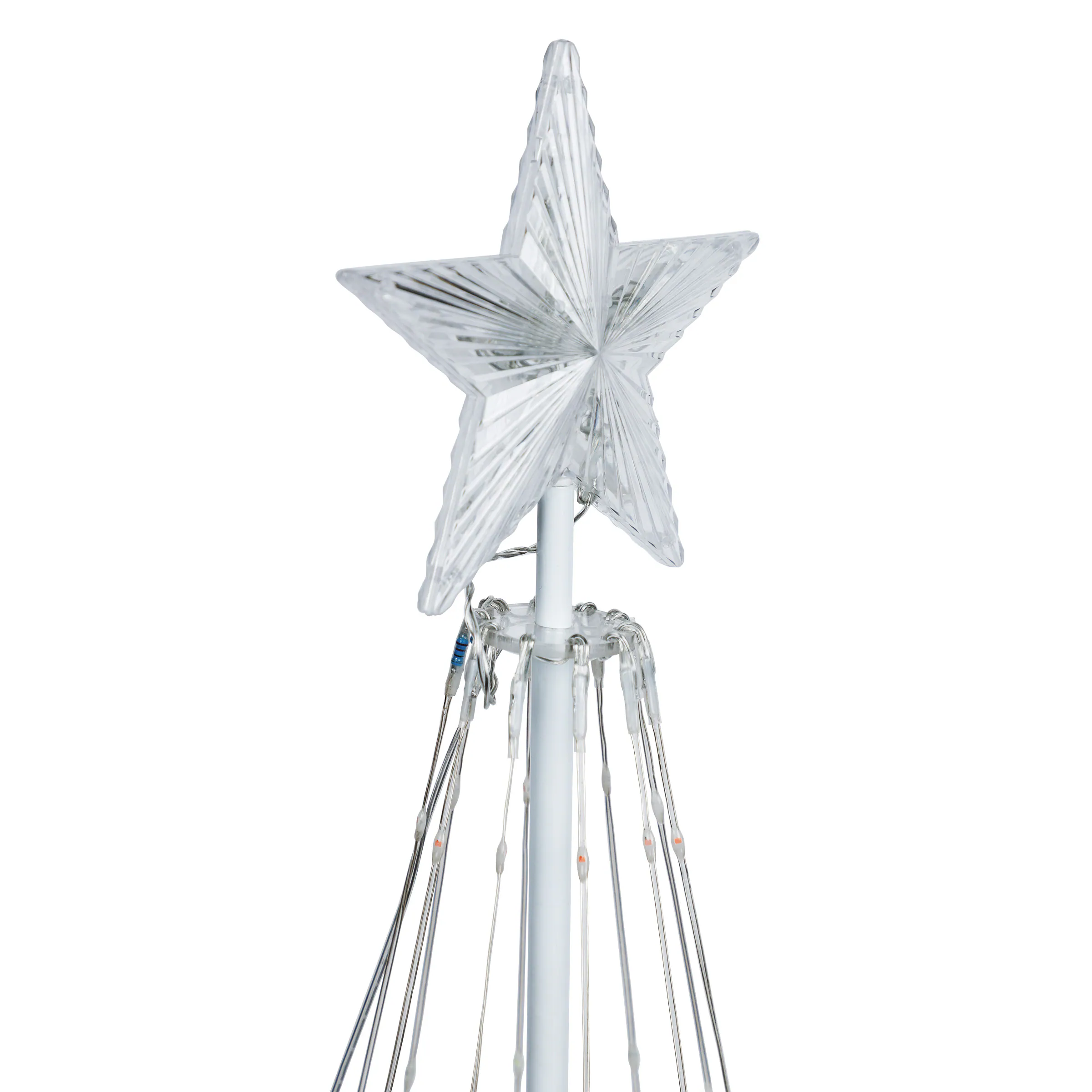 Alpine Corporation 48-in Christmas Tree Free Standing Decoration with Multicolor LED Lights