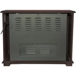 Lifesmart 3-Quartz Infrared Fireplace Heater - Dark Walnut