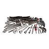CRAFTSMAN OVERDRIVE 284-Piece Standard (SAE) and Metric Gunmetal Chrome Mechanics Tool Set with Hard Case