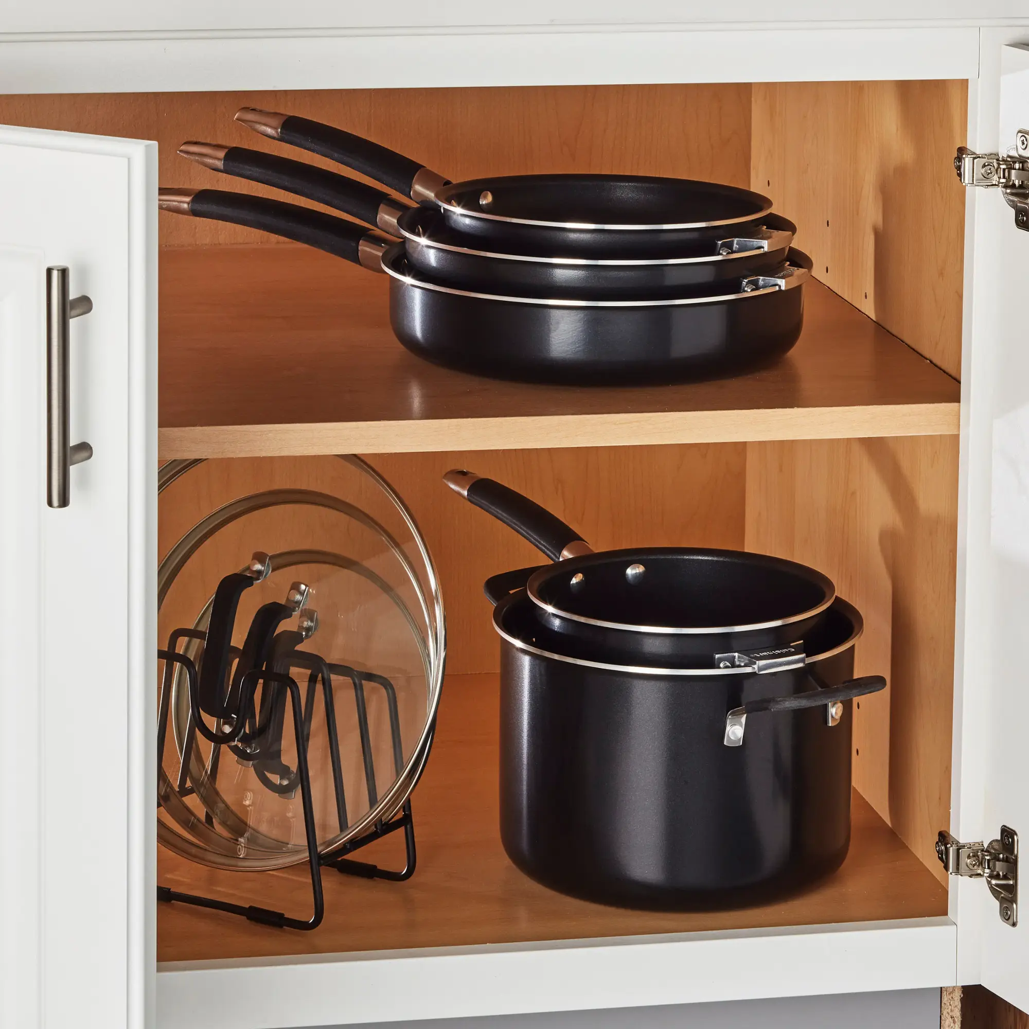 Cuisinart - SmartNest Nonstick Aluminum 9-Piece Set - Black