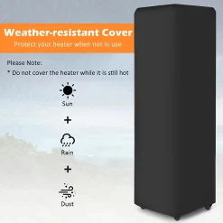 CASAINC 41000-BTU Gray Steel Floorstanding Liquid Propane Patio Heater